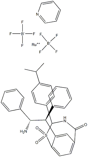 {[(1S,2S)-2-amino-1,2-diphenylethyl](4-toluenesulfonyl)amido}(p-cymene)(pyridine)ruthenium(II) tetrakis(pentafluorophenyl)borate, min. 97% Struktur