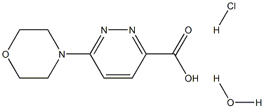 6-Morpholin-4-ylpyridazine-3-carboxylic acid hydrochloride hydrate, 97% 结构式