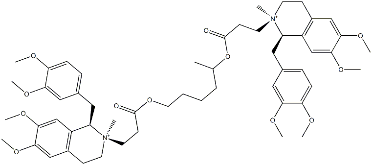 IsoquinoliniuM, 2,2'-[(1-Methyl-1,5-pentanediyl)bis[oxy(3-oxo-3,1-propanediyl)]]bis[1-[(3,4-diMethoxyphenyl)Methyl]-1,2,3,4-tetrahydro-6,7-diMethoxy-2- Methyl-, (1R,1'R,2R,2'R)- Structure