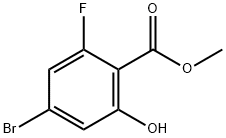 4-溴-2-氟-6-羟基苯甲酸甲酯 结构式