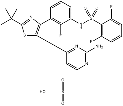 Dabrafenib Mesylate Structure