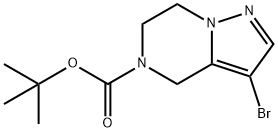 5-叔丁氧羰基-3-溴-4,5,6,7-四氢吡唑并[1,5-A〕吡嗪, 1196154-25-2, 结构式