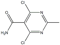 4,6-二氯-2-甲基嘧啶-5-甲酰胺 结构式