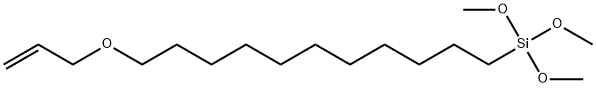 11-烯丙氧基十一烷基三甲氧基硅烷, 1196453-35-6, 结构式