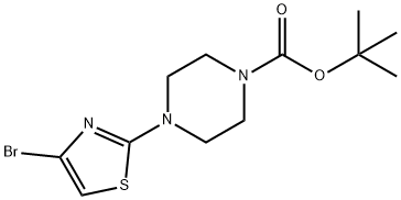 叔-丁基 4-(4-溴-1,3-噻唑-2-基)哌嗪-1-甲酸基酯 结构式