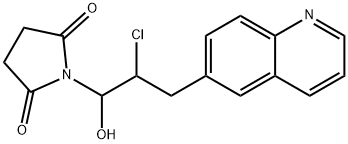 1-[2-Chloro-1-hydroxy-3-(6-quinolinyl)propyl]-2,5-pyrrolidinedione Struktur