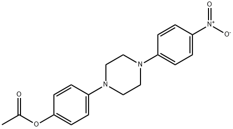 Acetic acid 4-[4-(4-nitro-phenyl)-piperazin-1-yl]-phenyl ester Struktur