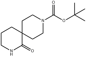 1-氧代-2,9-二氮杂螺[5.5]十一烷-9-羧酸叔丁酯 结构式