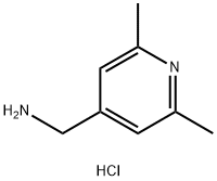 (2,6-ジメチルピリジン-4-イル)メタンアミン二塩酸塩 化学構造式