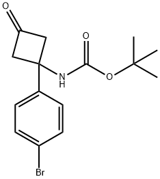 [1-(4-BroMo-phenyl)-3-oxo-cyclobutyl]carbaMic acid tert-butyl ester Struktur