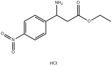 DL-3-氨基-3-(4-硝基苯基)丙酸乙酯盐酸盐,119974-47-9,结构式