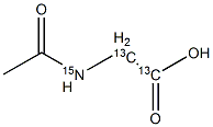 N-Acetylglycine-13C2,15N Struktur