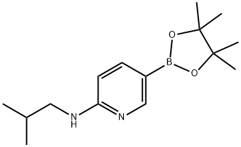 N-异丁基-5-(4,4,5,5-四甲基-1,3,2-二氧杂环戊硼烷-2-基)吡啶-2-胺, 1202805-25-1, 结构式