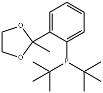 2′-(Di-tert-butylphosphino)acetophenone ethylene ketal Structure
