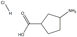 3-AMinocyclopentanecarboxylic acid hydrochloride Structure