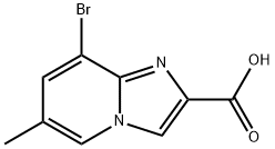 8-ブロモ-6-メチルイミダゾ[1,2-A]ピリジン-2-カルボン酸 化学構造式