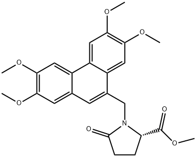 5-Oxo-1-[(2,3,6,7-tetraMethoxy-9-phenanthrenyl)Methyl]-L-proline Methyl Ester Structure