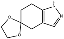 2',4',5',7' - tetrahydrospiro[[1,3]dioxolane - 2,6' - indazole] Struktur