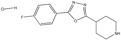 2-(4-Fluorophenyl)-5-(piperidin-4-yl)-1,3,4-oxadiazole hydrochloride Struktur