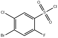 4-溴-5-氯-2-氟苯磺酰氯, 1208075-41-5, 结构式