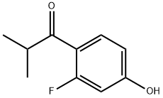 1-(2-氟-4-羟基苯基)-2-甲基丙烷-1-酮, 1208078-35-6, 结构式
