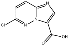 6-クロロイミダゾ[1,2-B]ピリダジン-3-カルボン酸 化学構造式