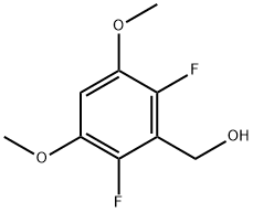 (2,6-DIFLUORO-3,5-DIMETHOXYPHENYL)METHANOL, 1208434-90-5, 结构式