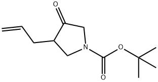 3-烯丙基-4-氧代吡咯烷-1-甲酸叔丁酯 结构式