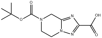 7-(tert-butoxycarbonyl)-5,6,7,8-tetrahydro-[1,2,4]triazolo[1,5-a]pyrazine-2-carboxylic acid Structure