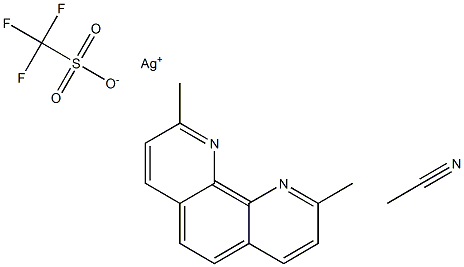 (乙腈)(2,9-二甲基-1,10-菲咯啉)银三氟甲烷磺酸盐 结构式