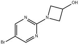 1-(5-溴嘧啶-2-基)氮杂环丁烷-3-醇 结构式