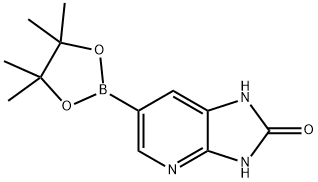 6-(4,4,5,5-四甲基-1,3,2-二氧杂环戊硼烷-2-基)-咪唑并[4,5-B]吡啶-2(3H)-酮 结构式