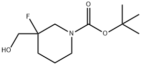 3-フルオロ-3-(ヒドロキシメチル)ピペリジン-1-カルボン酸TERT-ブチル 化学構造式