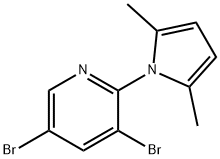 3,5-dibroMo-2-(2,5-diMethyl-1H-pyrrol-1-yl)pyridine Structure