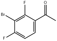 1-(3-ブロモ-2,4-ジフルオロフェニル)エタノン 化学構造式