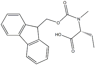 N-FMOC-(R)-2-甲氨基丁酸, 1210830-60-6, 结构式
