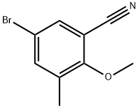 5-溴-2-甲氧基-3-甲基苯甲腈 结构式