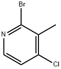 2-ブロモ-4-クロロ-3-メチルピリジン 化学構造式
