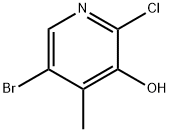 5-溴-2-氯-3-羟基-4-甲基吡啶, 1211530-16-3, 结构式