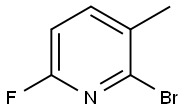 2-broMo-6-fluoro-3-Methylpyridine 化学構造式