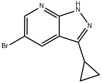 5-BroMo-3-cyclopropyl-1H-pyrazolo[3,4-b]pyridine Struktur