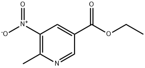 6-メチル-5-ニトロニコチン酸エチル 化学構造式