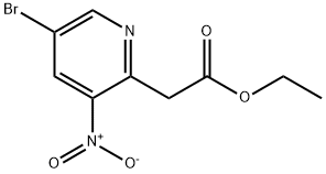 (5-BroMo-3-nitropyridin-2-yl)acetic acid ethyl ester Structure