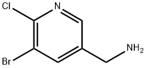 (5-ブロモ-6-クロロピリジン-3-イル)メタンアミン 化学構造式