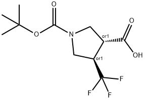 Trans (+/-) [4-(Trifluoromethyl)Pyrrolidine]-1,3-Dicarboxylic Acid 1-Tert-Butyl Ester Structure