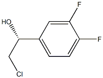 (1R)-2-chloro-1-(3,4-difluorophenyl)-1-ethanol 化学構造式
