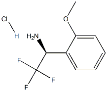 (S)-2,2,2-トリフルオロ-1-(2-メトキシフェニル)エタンアミン塩酸塩 化学構造式