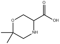 6,6-diMethylMorpholine-3-carboxylic acid Structure