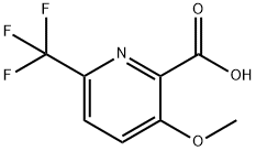 3-甲氧基-6-三氟甲基吡啶-2-羧酸, 1214330-74-1, 结构式
