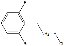 2-ブロモ-6-フルオロベンジルアミン塩酸塩 化学構造式